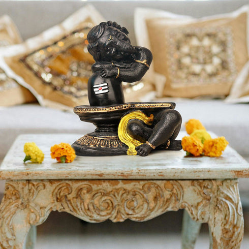 Sleeping Shivling Ganesha - The Earth Store - God Statue